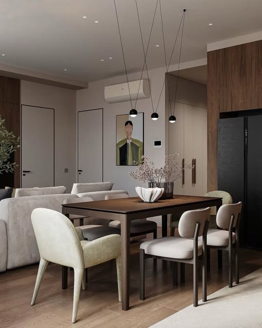 Không gian sử dụng sàn gỗ Sồi lát thẳng